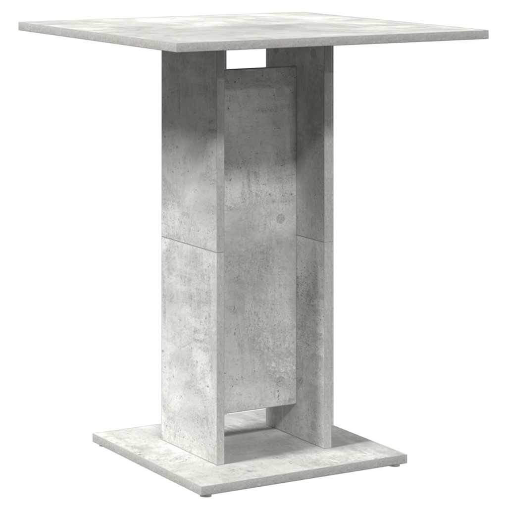Tavolo da Bistrot Grigio Cemento 60x60x75 cm Legno Multistrato
