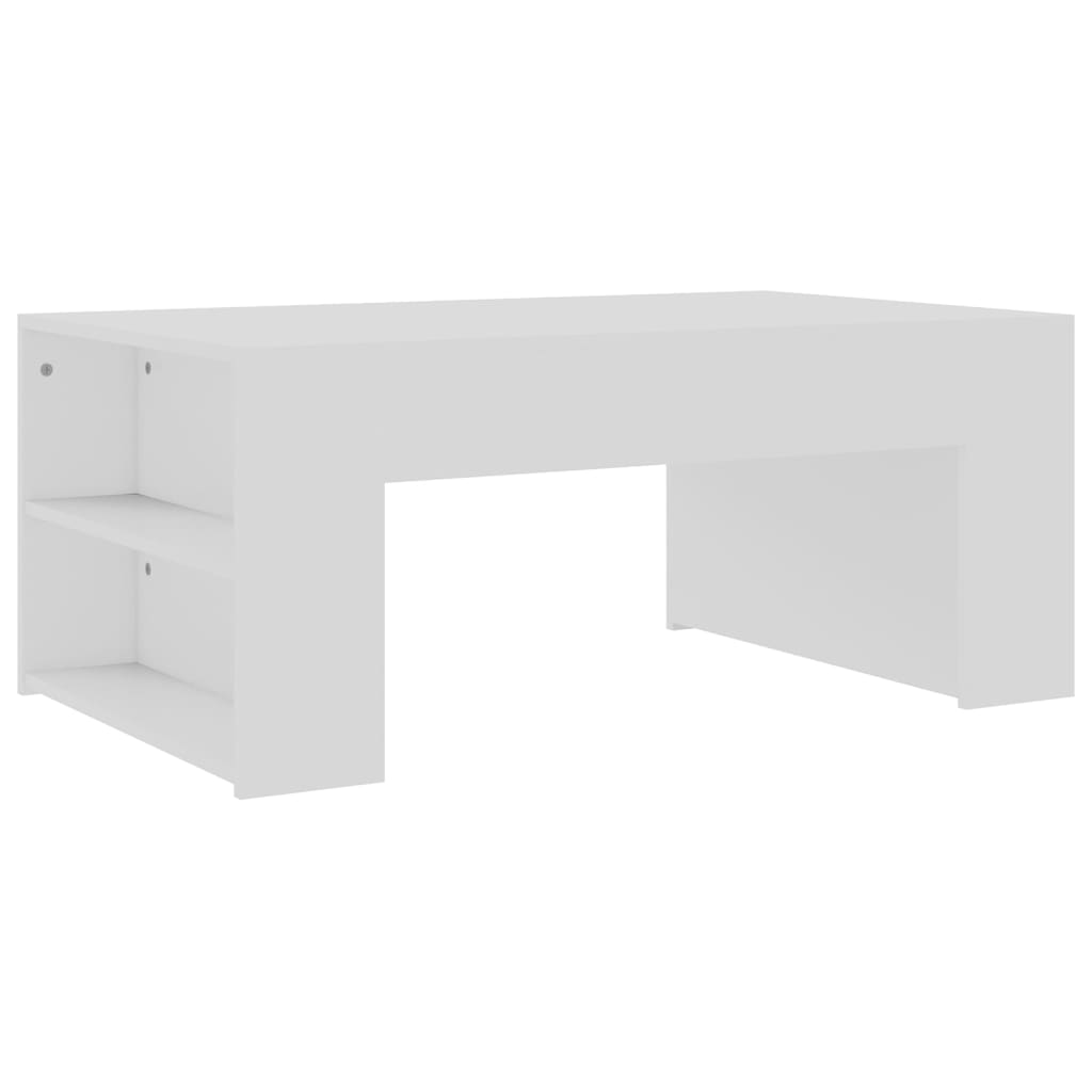 Tavolino da Salotto Bianco 100x60x42 cm in Legno Multistrato