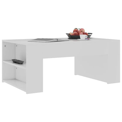 Tavolino da Salotto Bianco 100x60x42 cm in Legno Multistrato