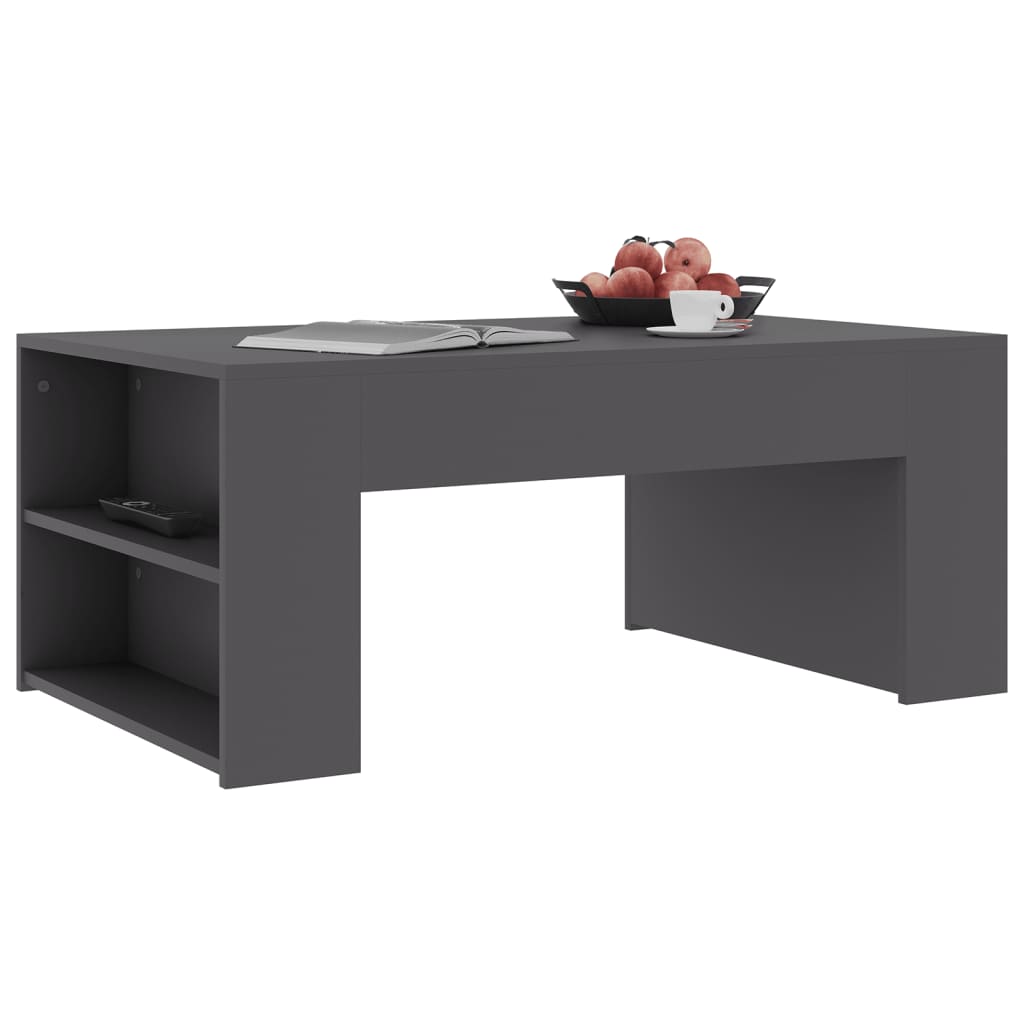 Tavolino da Salotto Grigio 100x60x42 cm in Legno Multistrato