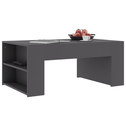 Tavolino da Salotto Grigio 100x60x42 cm in Legno Multistrato