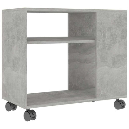 Tavolino Grigio Cemento 70x35x55 cm in Legno Multistrato