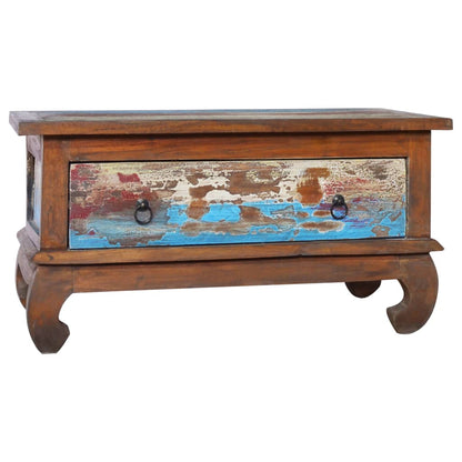 Tavolino da Salotto 80x50x40 cm in Legno di Teak di Recupero