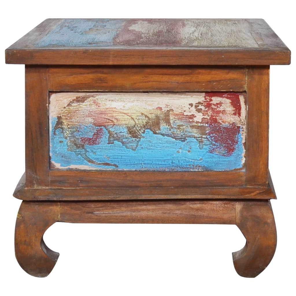 Tavolino da Salotto 80x50x40 cm in Legno di Teak di Recupero