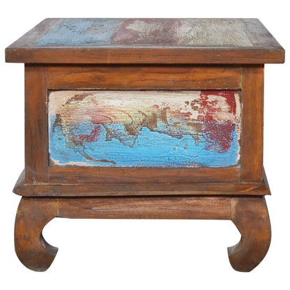 Tavolino da Salotto 80x50x40 cm in Legno di Teak di Recupero