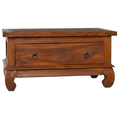 Tavolino da Salotto 80x50x40 cm in Legno Massello di Teak