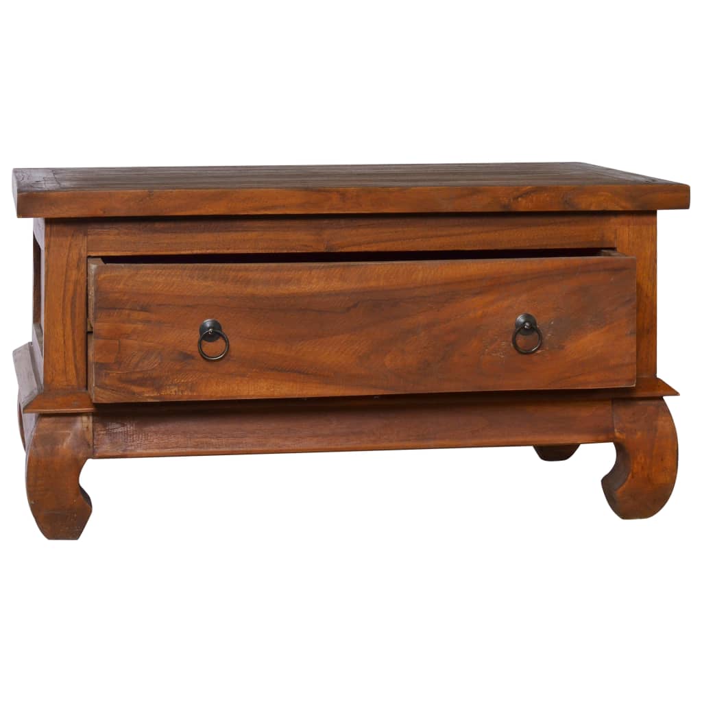 Tavolino da Salotto 80x50x40 cm in Legno Massello di Teak