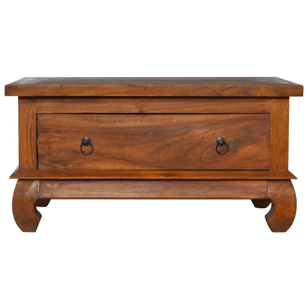 Tavolino da Salotto 80x50x40 cm in Legno Massello di Teak