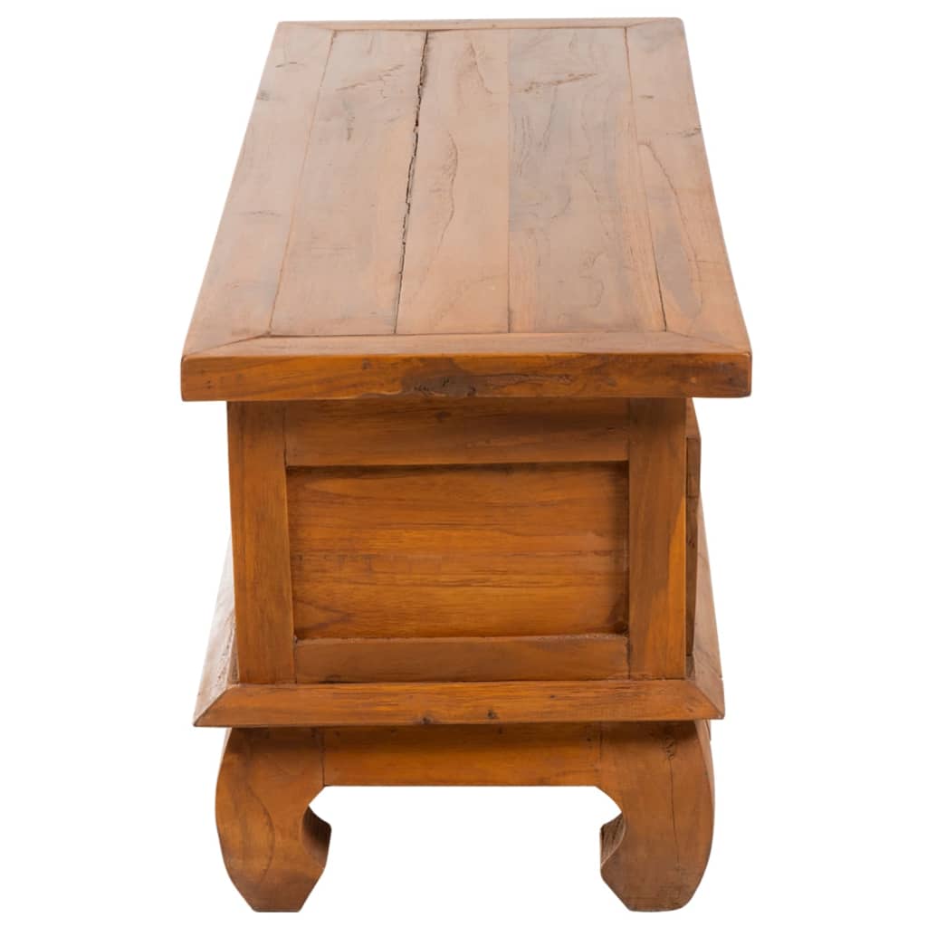 Mobile Porta TV 110x35x40 cm in Legno Massello di Teak