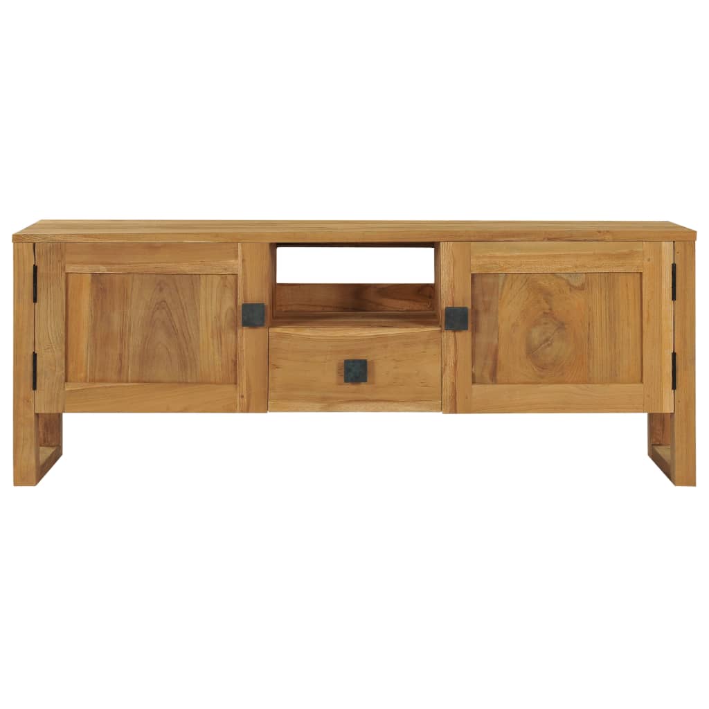 Mobile Porta TV 120x32x45 cm in Legno Massello di Teak