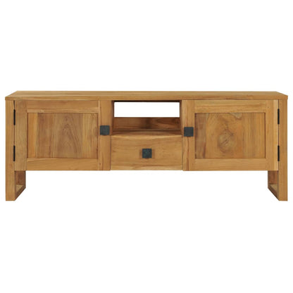 Mobile Porta TV 120x32x45 cm in Legno Massello di Teak