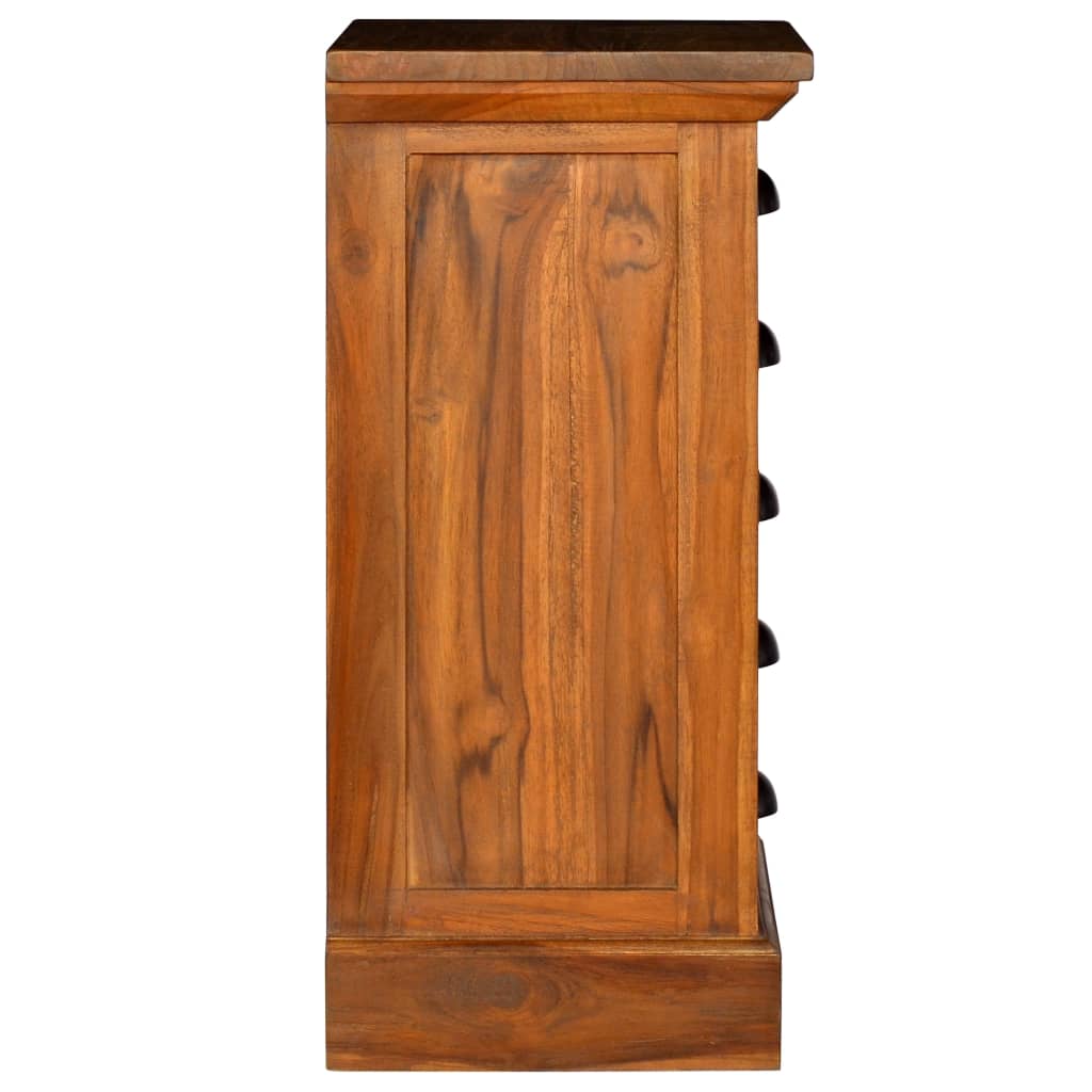 Mobiletto con 5 Cassetti 35x30x60 cm in Legno Massello di Teak