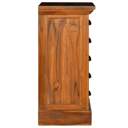Mobiletto con 5 Cassetti 35x30x60 cm in Legno Massello di Teak