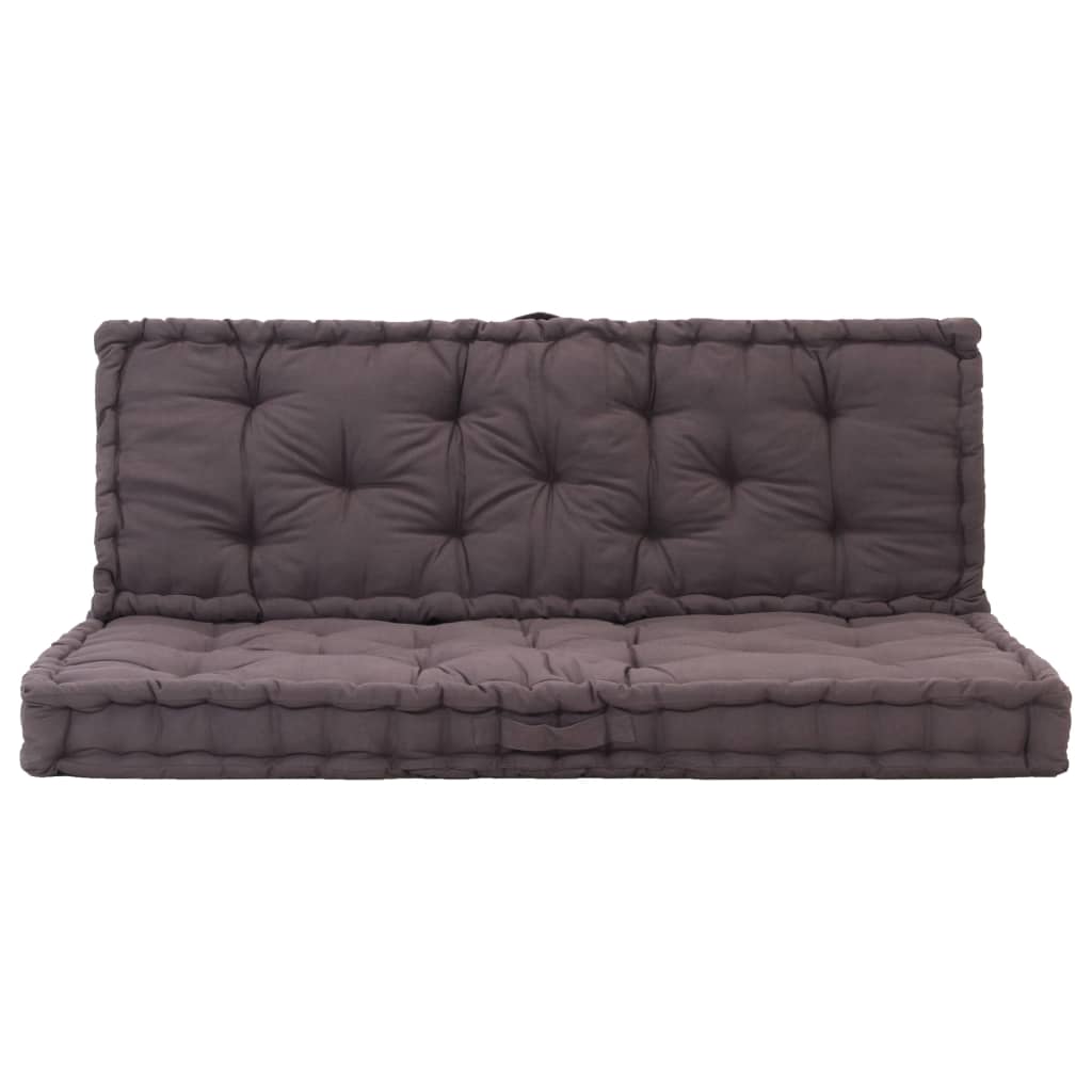 Cuscini per Pallet e Pavimento 2 pz in Cotone Antracite
