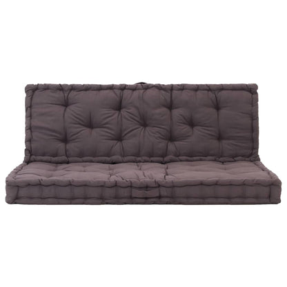 Cuscini per Pallet e Pavimento 2 pz in Cotone Antracite