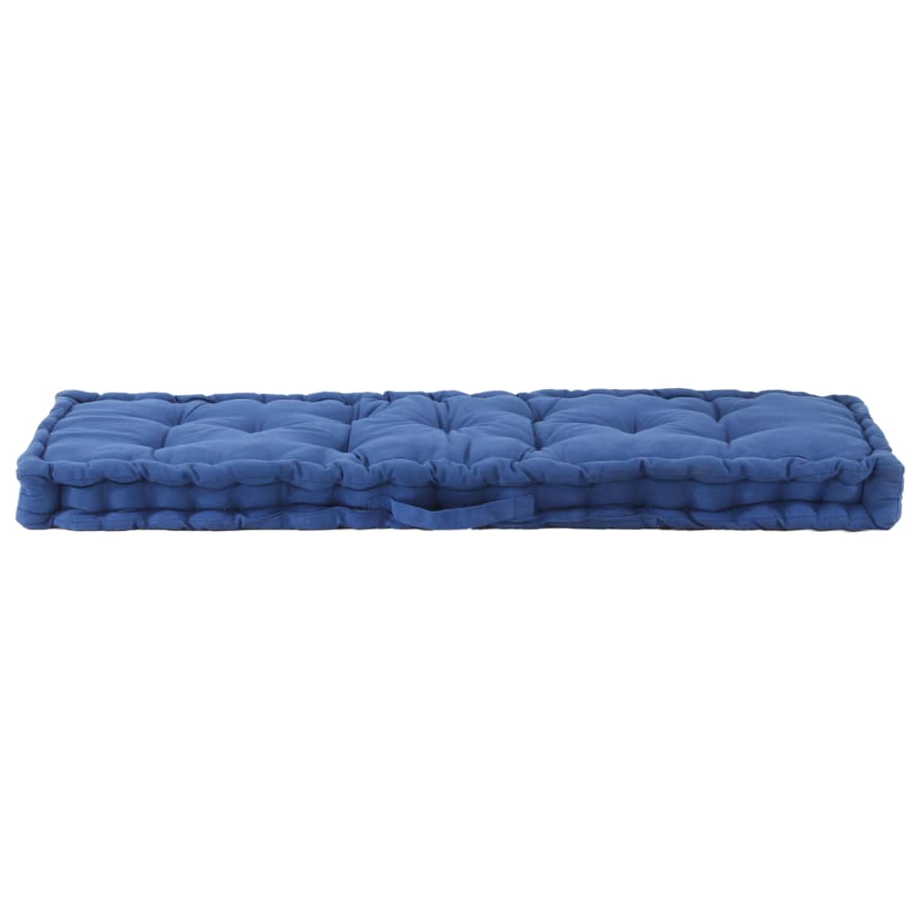 Cuscini per Pallet e Pavimento 2 pz in Cotone Blu Chiaro