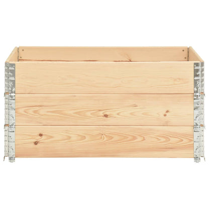 Collari per Pallet 3 pz 80x120 cm in Legno Massello di Pino
