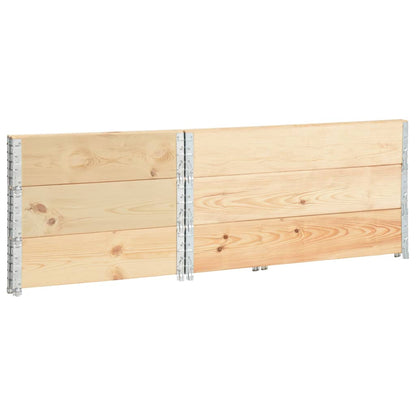 Collari per Pallet 3 pz 80x120 cm in Legno Massello di Pino