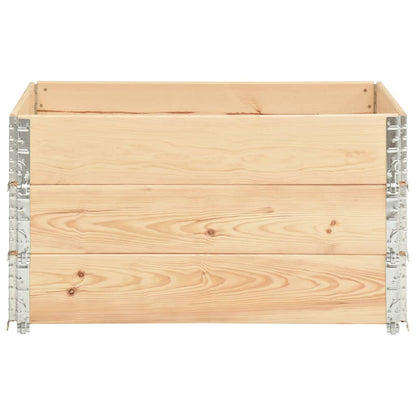 Collari per Pallet 3 pz 50x100 cm in Legno Massello di Pino
