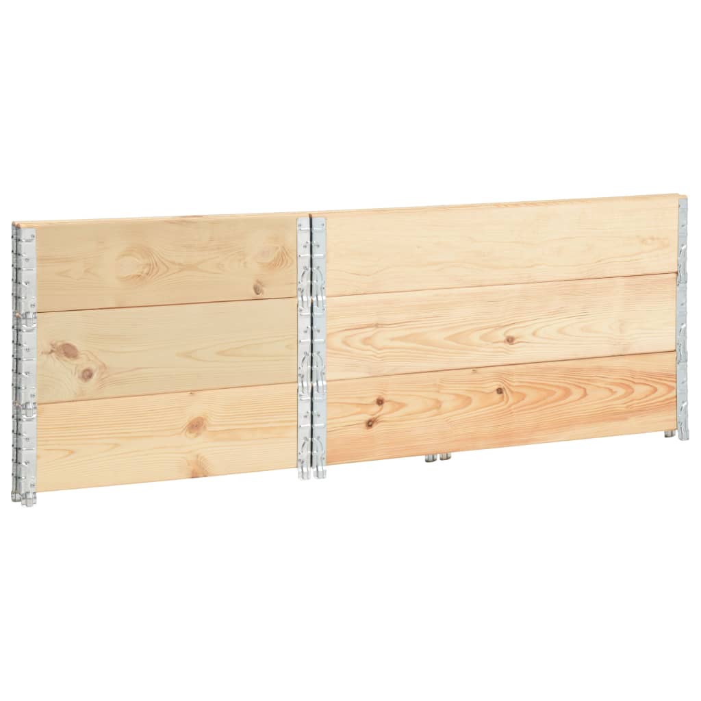 Collari per Pallet 3 pz 50x100 cm in Legno Massello di Pino