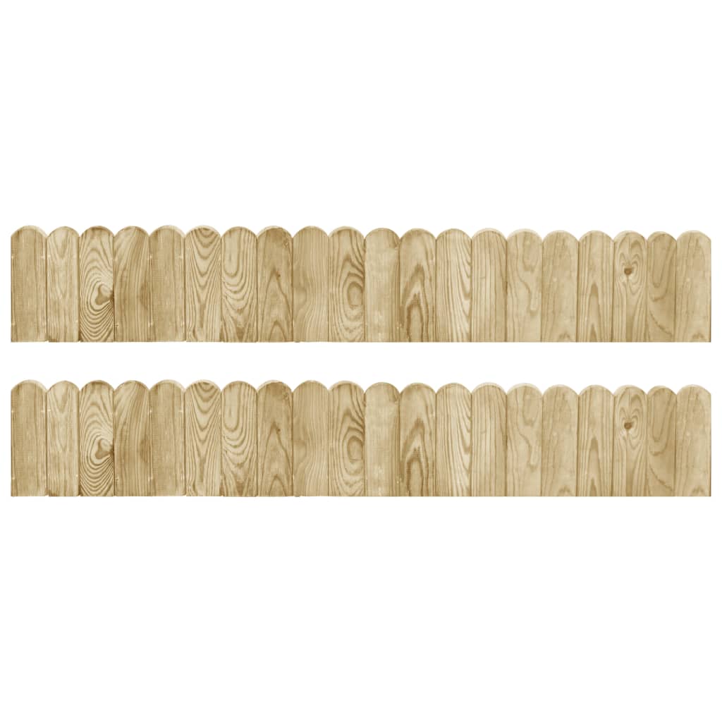 Rotoli di Bordura 2 pz 120 cm in Legno di Pino Impregnato