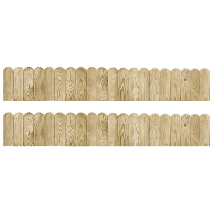 Rotoli di Bordura 2 pz 120 cm in Legno di Pino Impregnato
