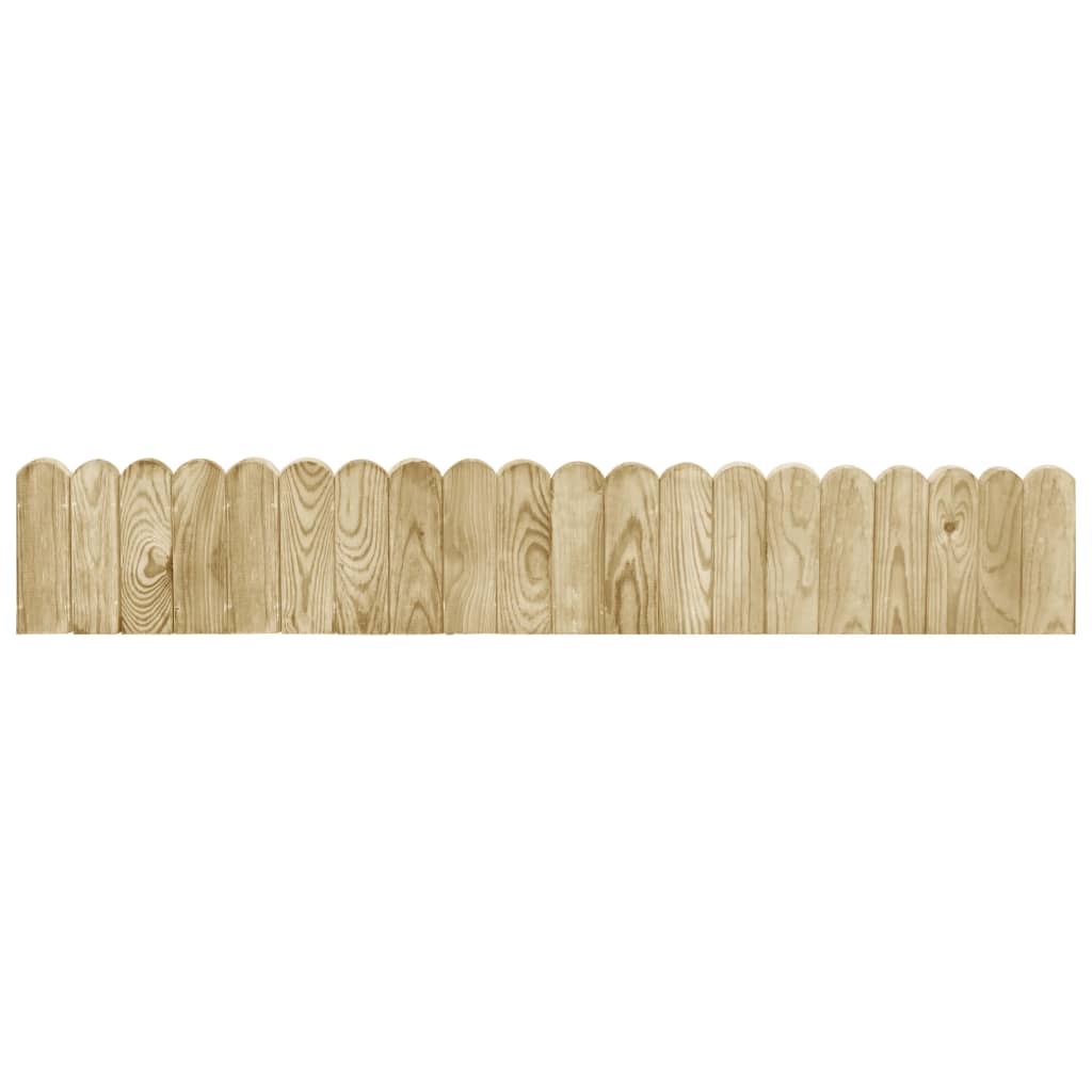 Rotoli di Bordura 2 pz 120 cm in Legno di Pino Impregnato