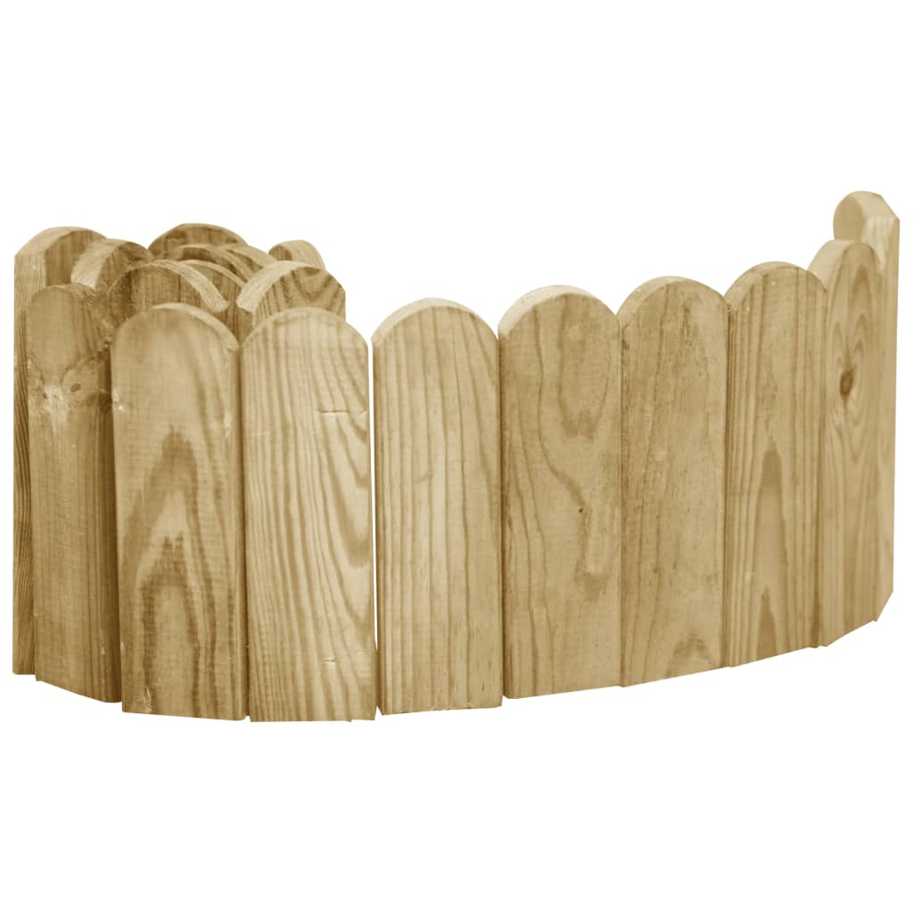 Rotoli di Bordura 2 pz 120 cm in Legno di Pino Impregnato