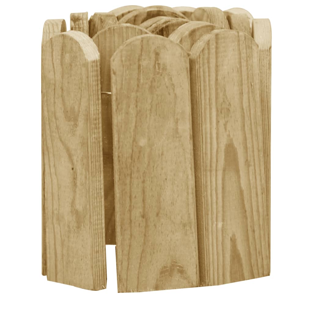 Rotoli di Bordura 2 pz 120 cm in Legno di Pino Impregnato
