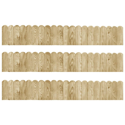 Rotoli di Bordura 3 pz 120 cm in Legno di Pino Impregnato