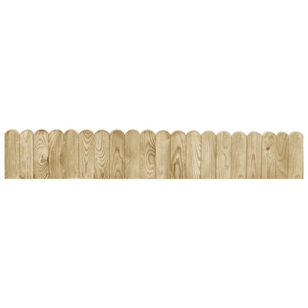Rotoli di Bordura 3 pz 120 cm in Legno di Pino Impregnato