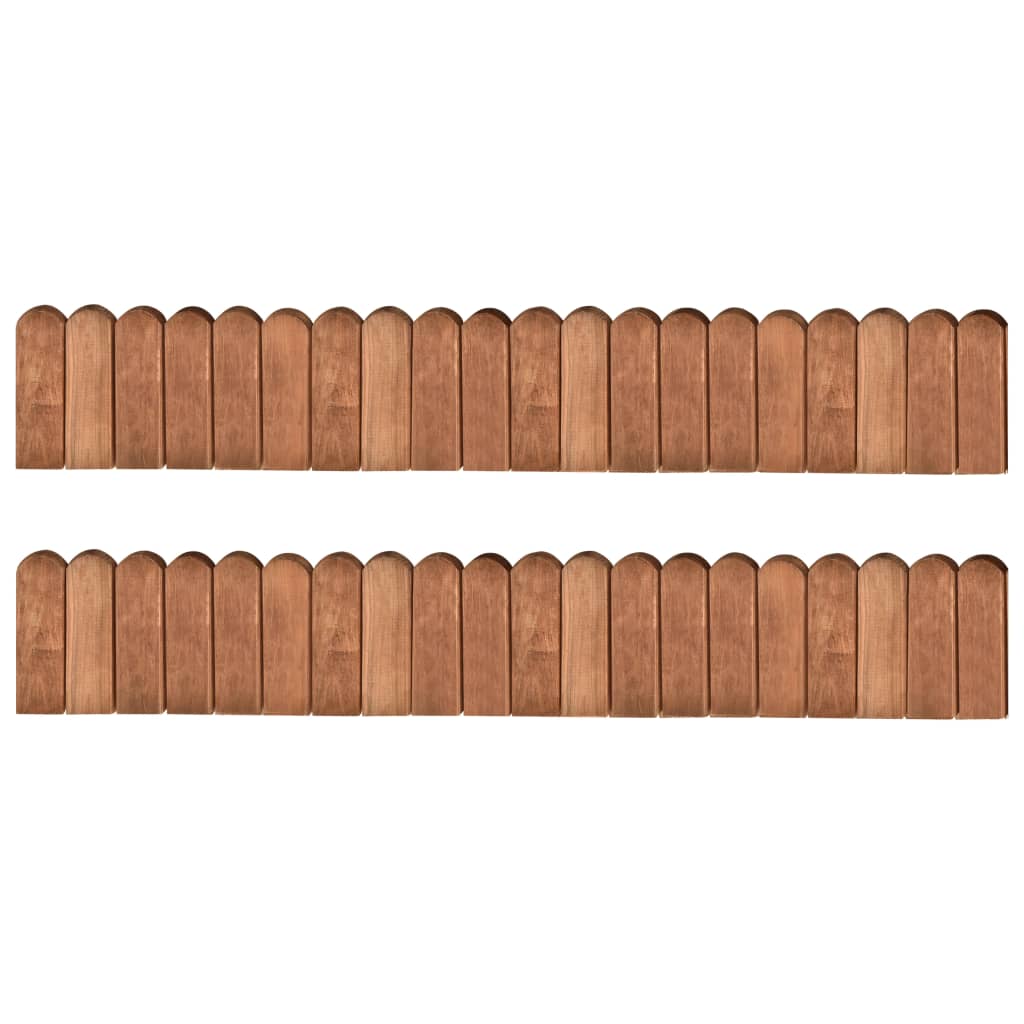 Rotoli di Bordura 2 pz 120 cm in Legno di Pino Impregnato