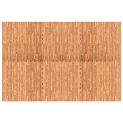 Tappetino a Incastro 6 pz Venature Legno 2,16 ? Schiuma EVA