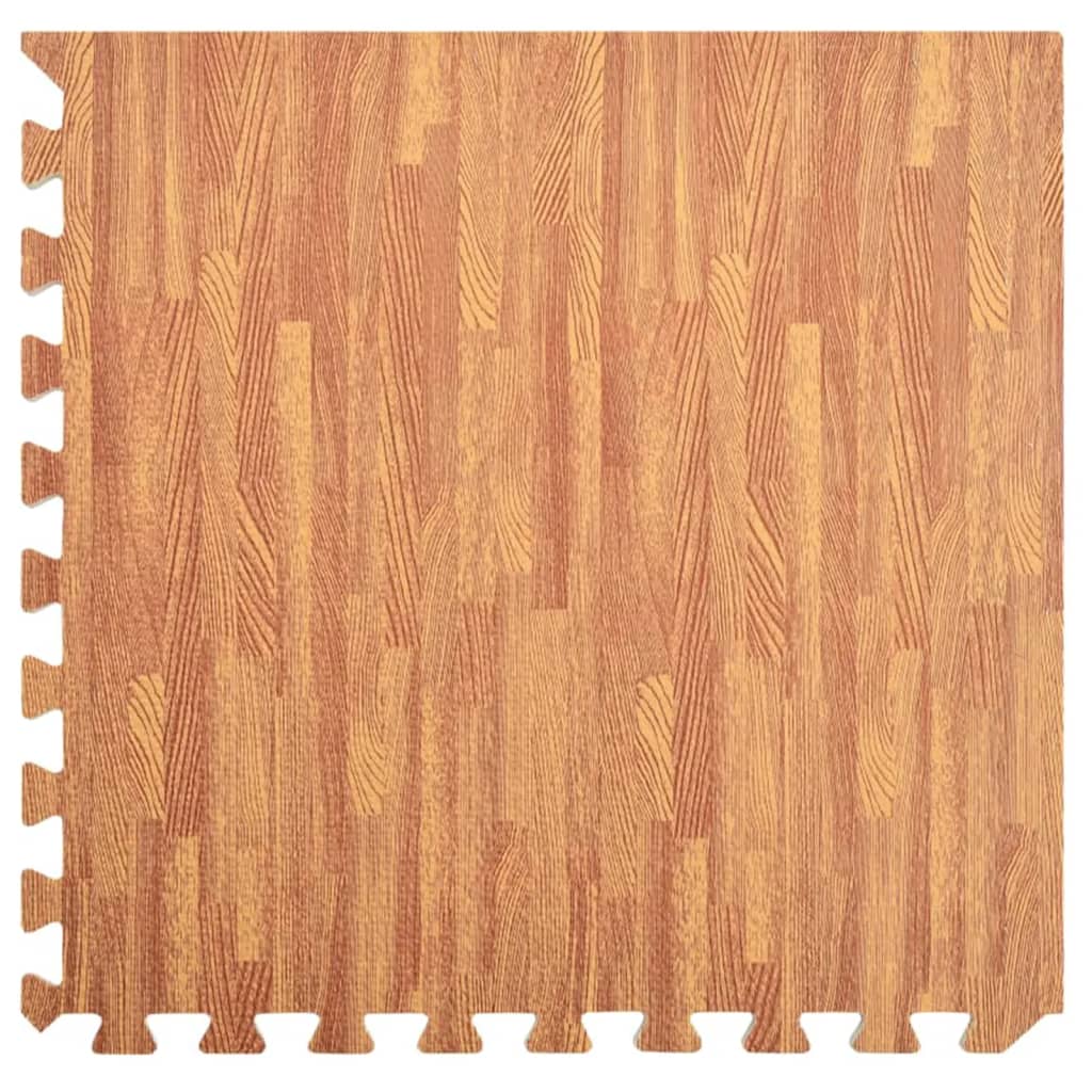Tappetino a Incastro 12 pz Venature Legno 4,32 ? Schiuma EVA