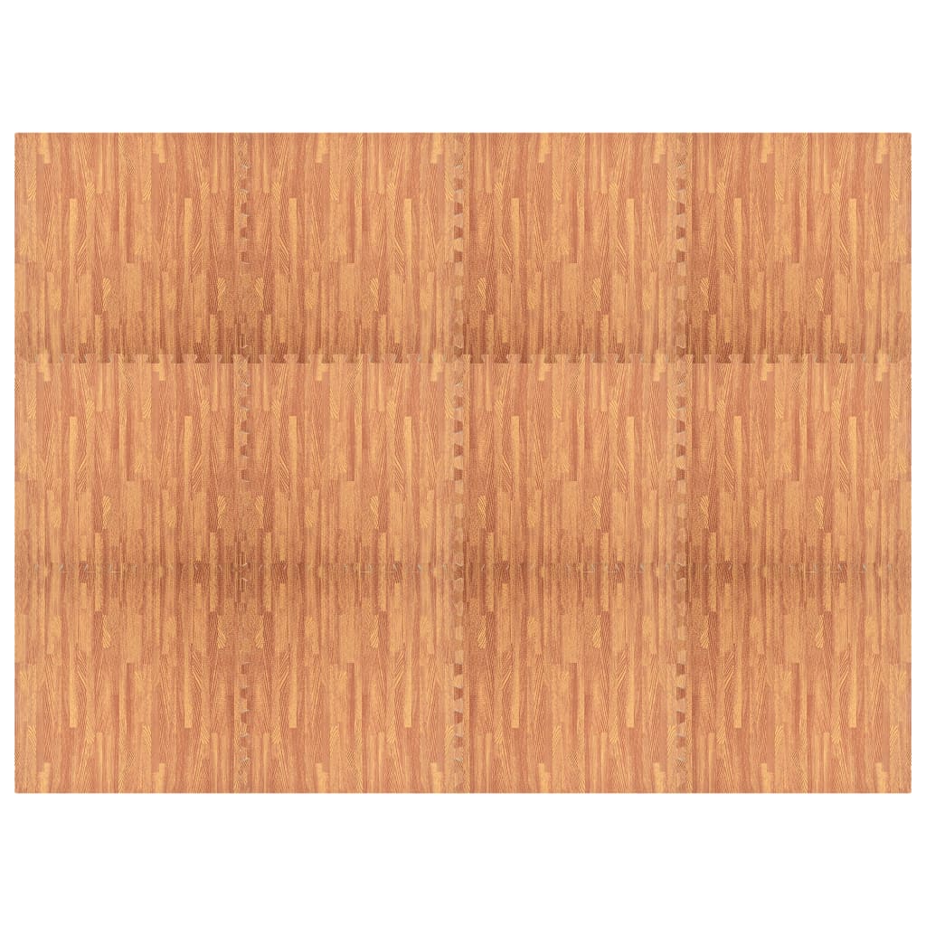 Tappetino a Incastro 12 pz Venature Legno 4,32 ? Schiuma EVA