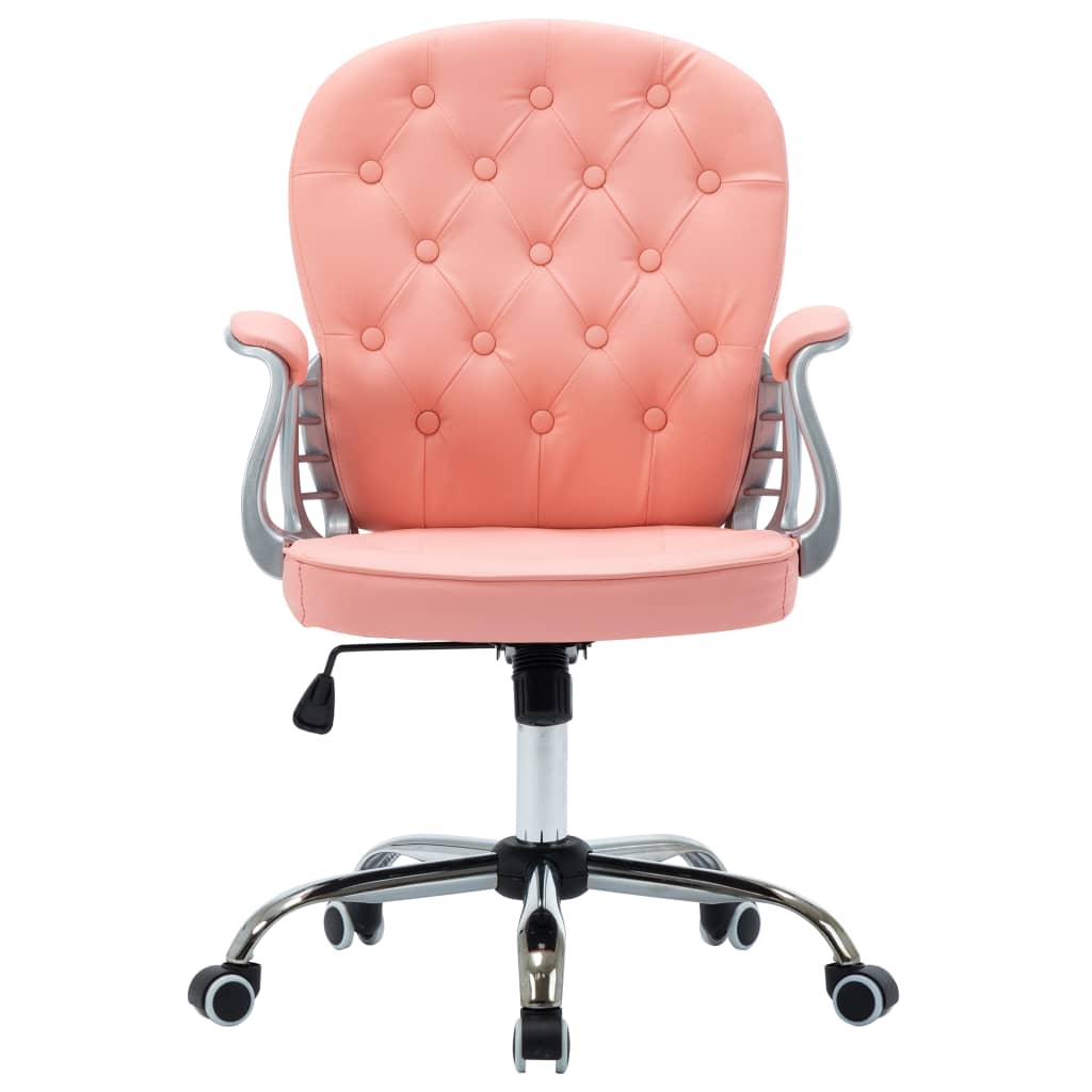 Sedia da Ufficio Girevole Rosa in Similpelle