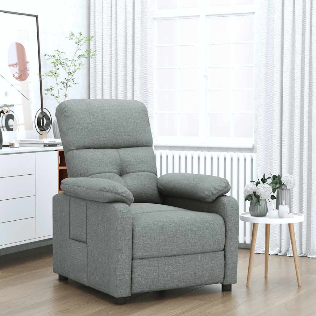 Poltrona reclinabile in tessuto grigio scuro