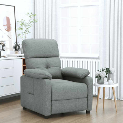 Poltrona reclinabile in tessuto grigio scuro