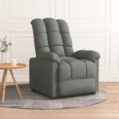 Poltrona reclinabile in tessuto grigio scuro