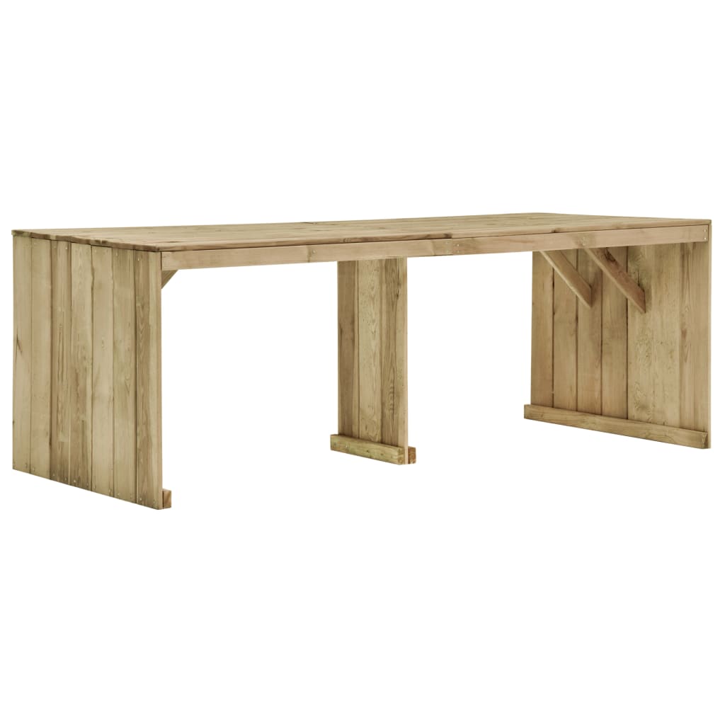 Set Pranzo da Giardino 7 pz in Legno di Pino Impregnato