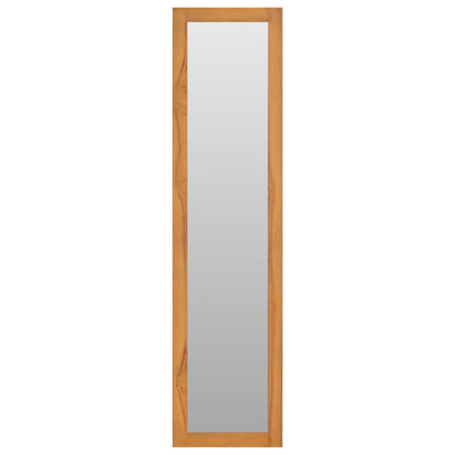 Specchio da Parete con Mensole 30x30x120 cm in Massello di Teak