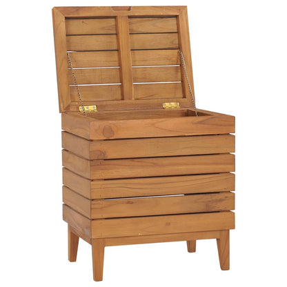 Cesto Portabiancheria 40x30x45 cm in Massello di Teak