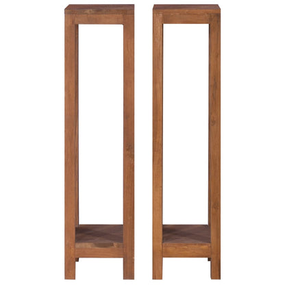 Piedistalli per Piante 2 pz 25x25x100 cm Legno Massello di Teak