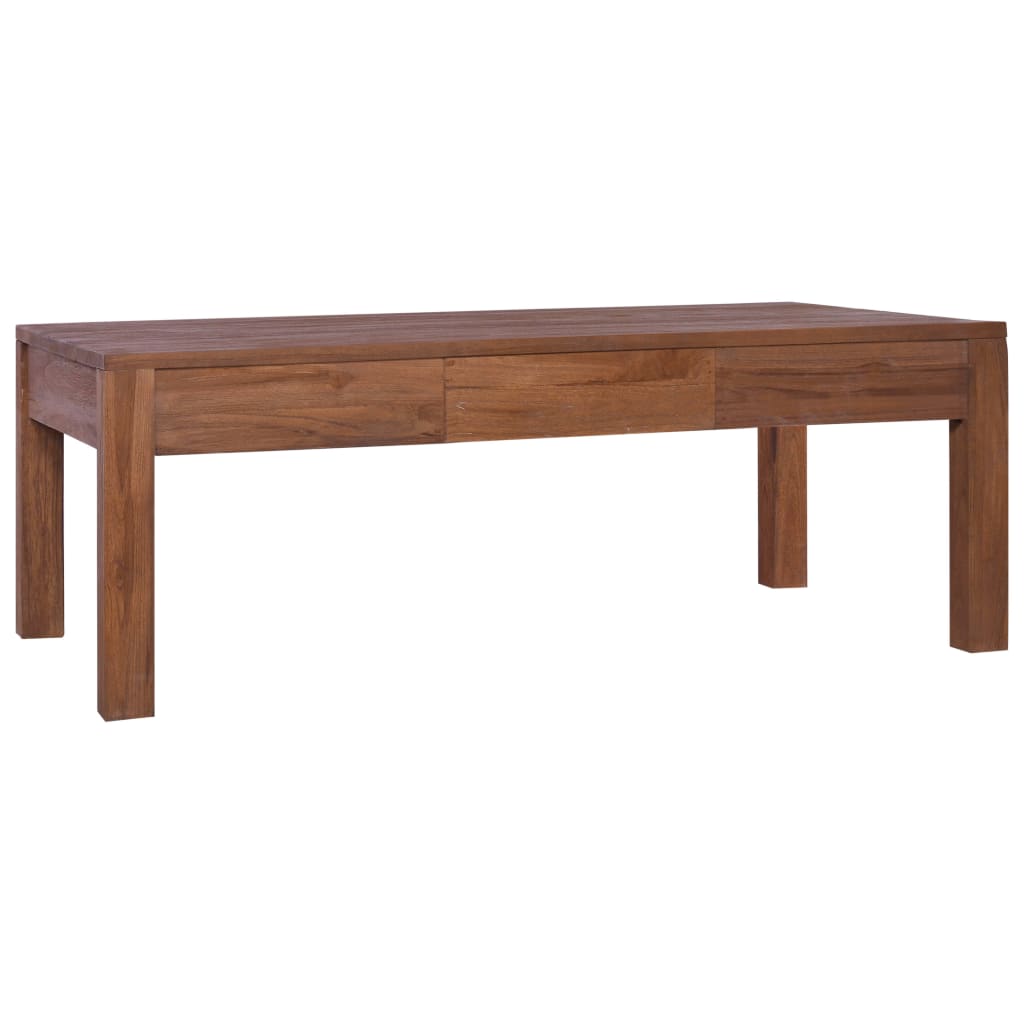 Tavolino da Salotto 110x60x40 cm in Legno Massello di Teak