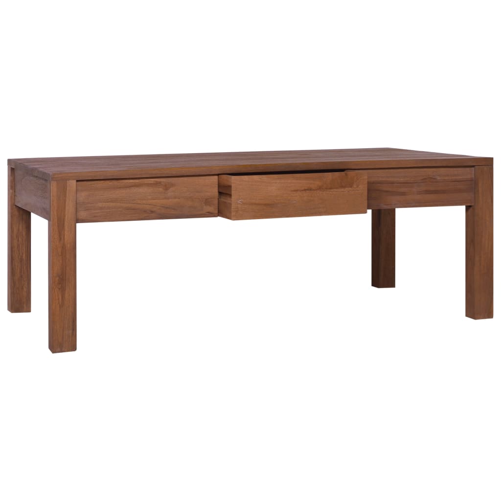Tavolino da Salotto 110x60x40 cm in Legno Massello di Teak