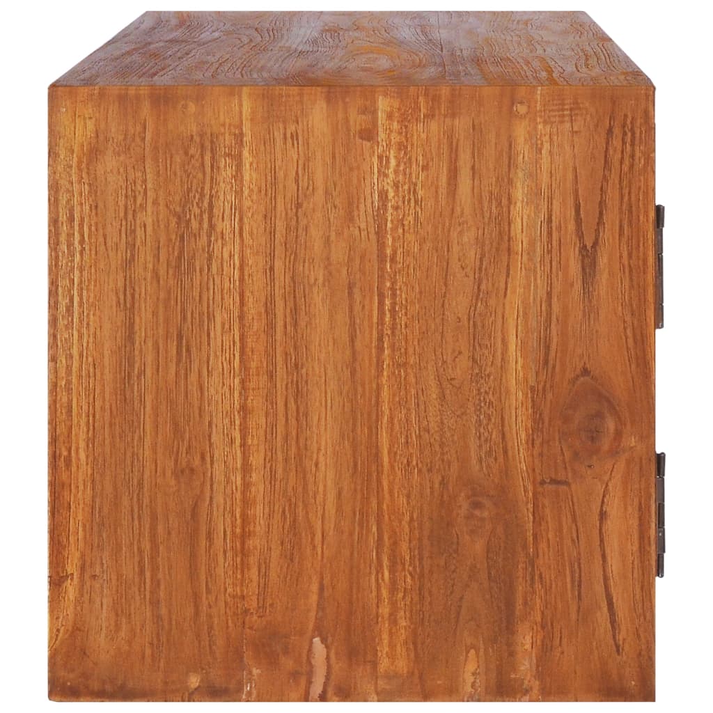 Mobile TV a Parete 90x30x30 cm in Legno Massello di Teak