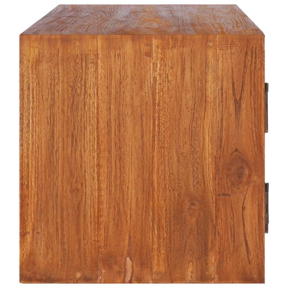 Mobile TV a Parete 90x30x30 cm in Legno Massello di Teak