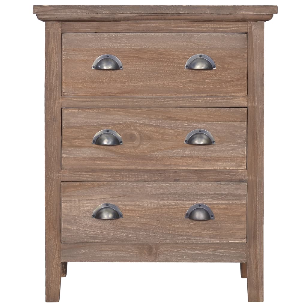 Credenza con 3 Cassetti 60x30x75 cm in Legno Massello di Teak