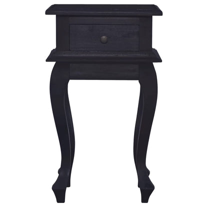 Comodino Caffè Nero Chiaro 35x30x60cm Legno Massello di Mogano