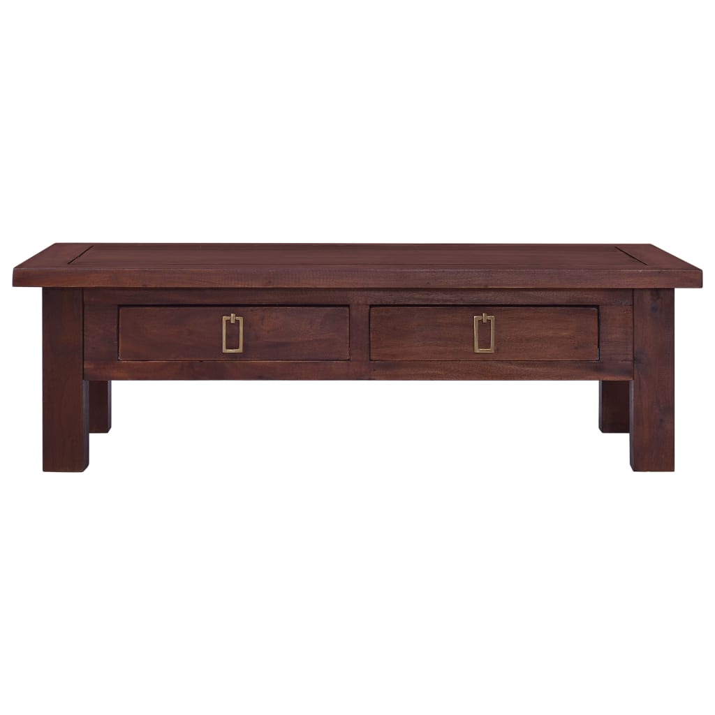 Tavolino Salotto Marrone Classico 100x50x30 cm Legno di Mogano